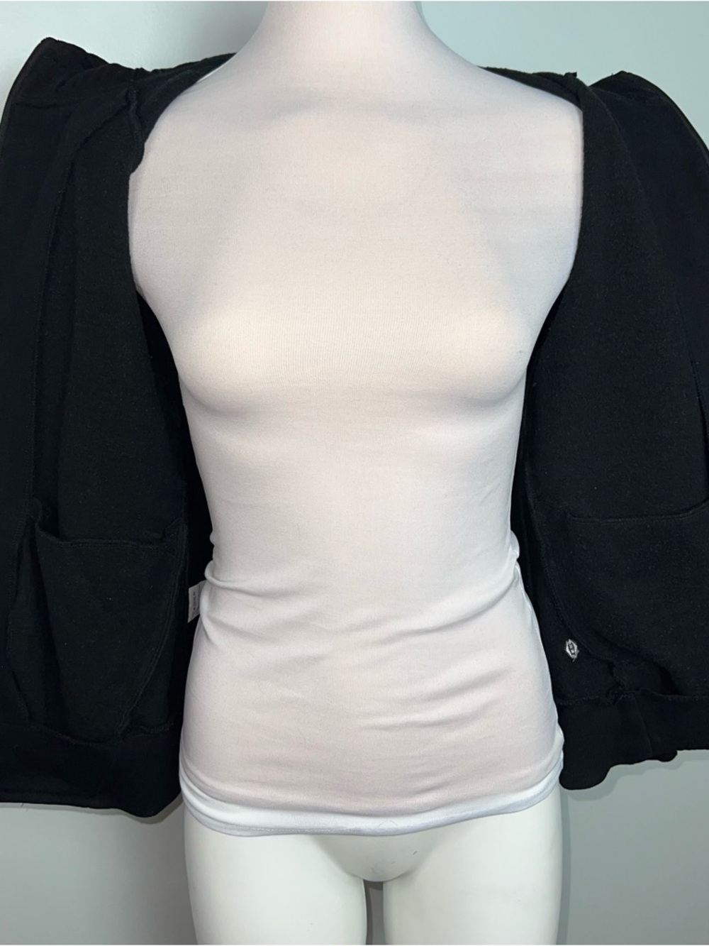 TAVI NOIR Black Zip Up Hoodie Fleece Lined Athletic Lounge Size Small - Picture 10 of 16